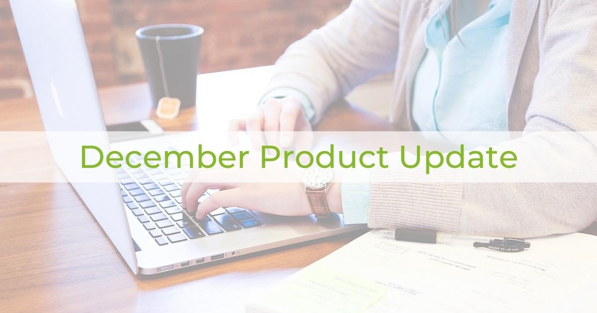 December product updates graphic