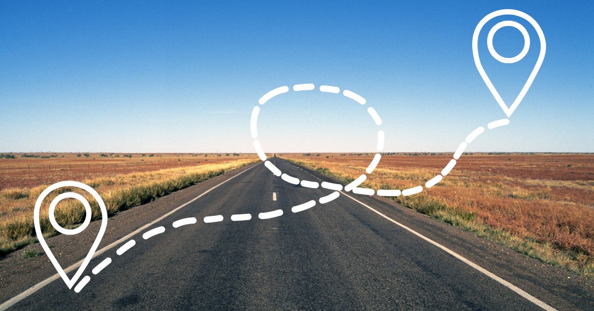 a road representing the insurance agency customer journey