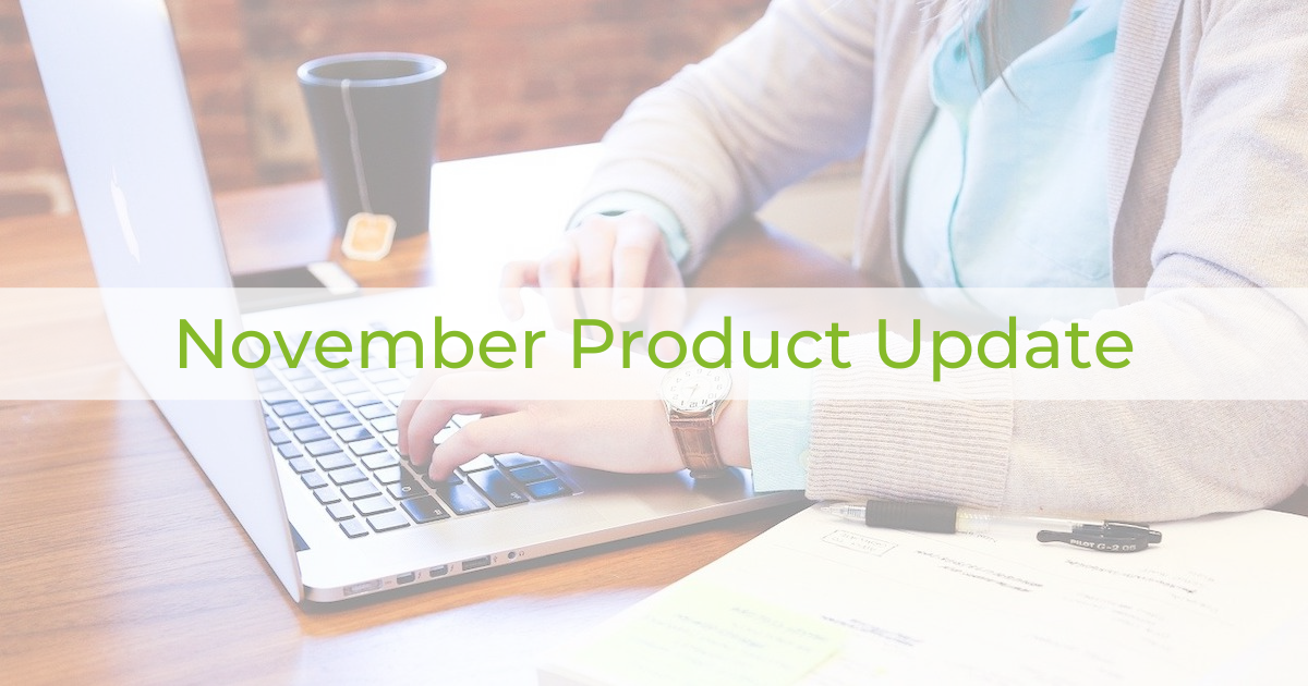 november product update graphic
